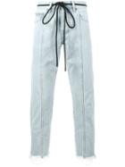 Off-white - Diagonal Panelled Jeans - Men - Cotton/polyester - 34, Blue, Cotton/polyester