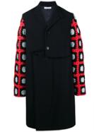 Jw Anderson Crochet Sleeve Coat - Blue