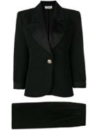 Yves Saint Laurent Vintage Peaked Lapel Tuxedo Suit - Black