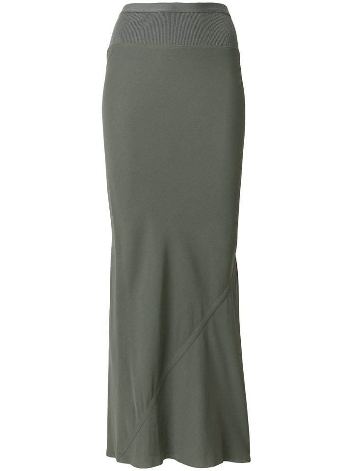 Rick Owens Straight-cut Maxi Skirt - Green