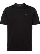 Prada Slim Fit Piqué T-shirt - Black
