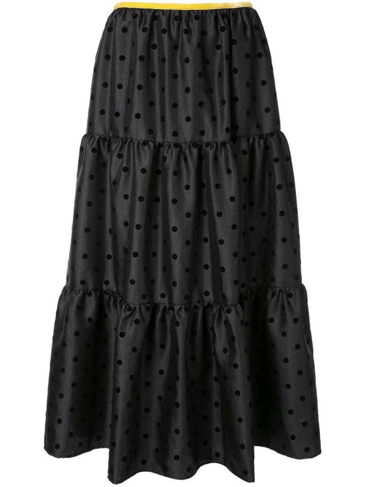 Tu Es Mon Trésor Polka Dot Skirt - Black