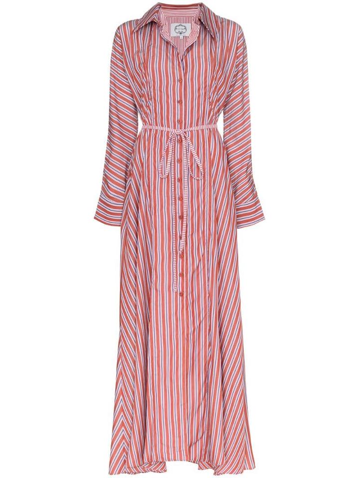 Evi Grintela Victoria Stripe Maxi Dress - Red