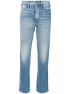 Frame Denim Stonewashed Cropped Jeans - Blue