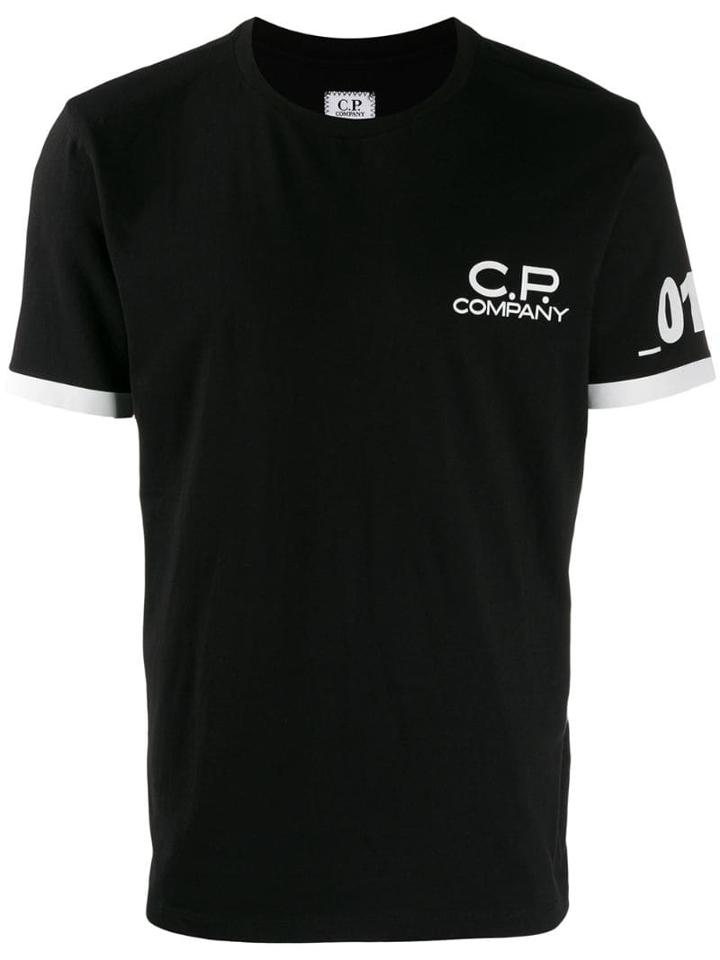 Cp Company Contrast Logo T-shirt - Black