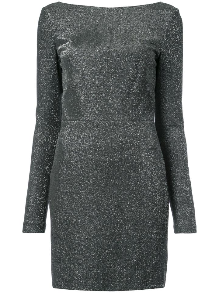 Dvf Diane Von Furstenberg Boat Neck Bodycon Dress - Black
