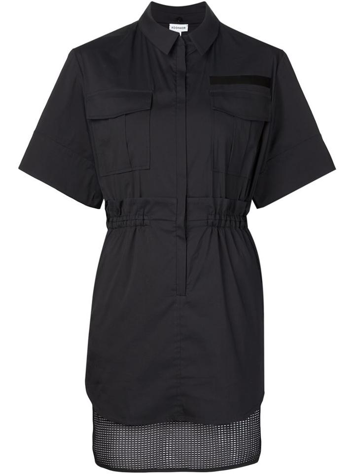 Koonhor Mesh Hem Shirt Dress