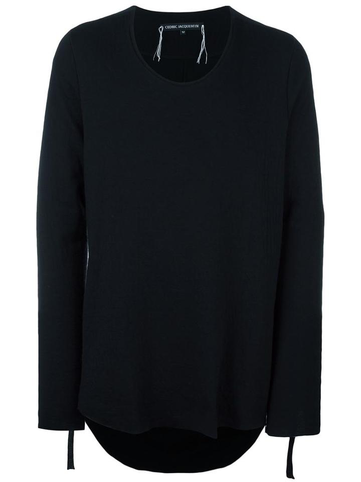 Cedric Jacquemyn Round Neck Oversized Jumper, Men's, Size: 52, Black, Virgin Wool