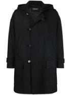 Neil Barrett Hooded Duffle Coat - Black