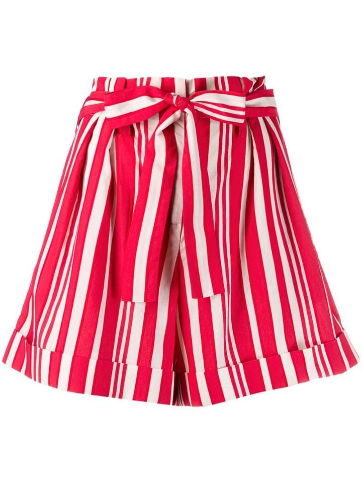 Chinti & Parker Striped Shorts - Red
