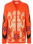 Walter Van Beirendonck Vintage Person Intarsia Zipped Cardigan -