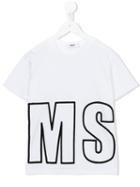 Msgm Kids Logo T-shirt, Boy's, Size: 6 Yrs, White