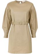 Lilly Sarti Belted Short Dress - Nude & Neutrals