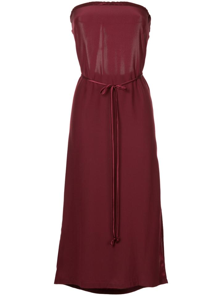 Kacey Devlin Strapless Midi Dress - Red