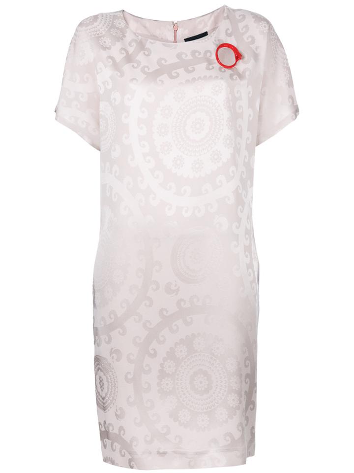 Cavalli Class Stylised Print Dress - Nude & Neutrals