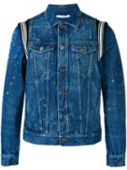 Givenchy Distressed Denim Jacket, Men's, Size: Small, Blue, Cotton