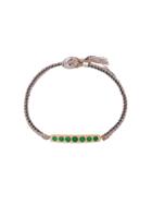 Brooke Gregson 14kt Gold 7 Emerald Bar Bracelet - Nude & Neutrals