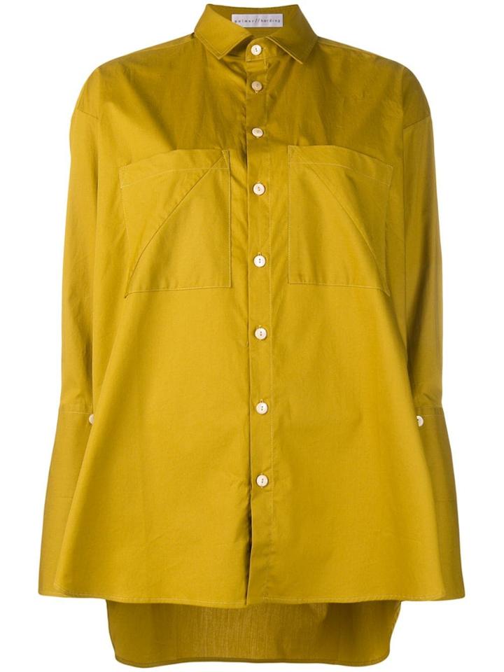 Palmer / Harding Asymmetric Hem Shirt - Green