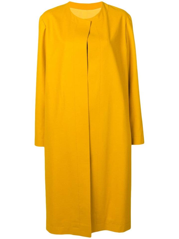 Liska Yarden Long Cashmere Coat - Yellow