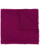 Etro Frayed Scarf, Adult Unisex, Pink/purple, Silk/wool
