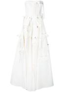 Talbot Runhof Pocket Detailing Gown - White