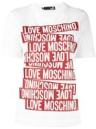 Love Moschino 'st. Tape' T-shirt, Women's, Size: 42, White, Cotton