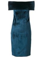 Galvan Off-the-shoulder Velvet Dress - Blue