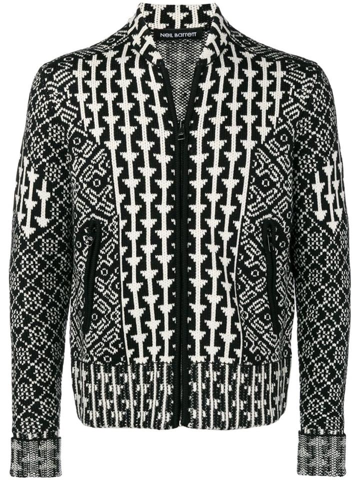 Neil Barrett Knitted Bomber Jacket - Black