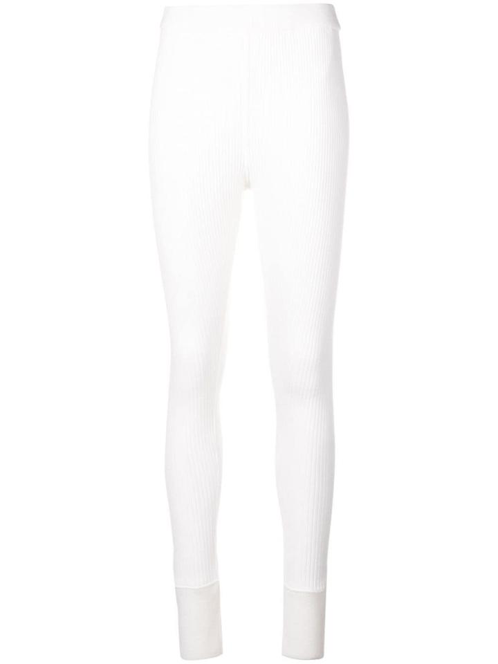 Jil Sander Ribbed Leggings - White