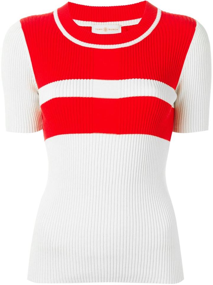 Tory Burch Ribbed Knit T-shirt