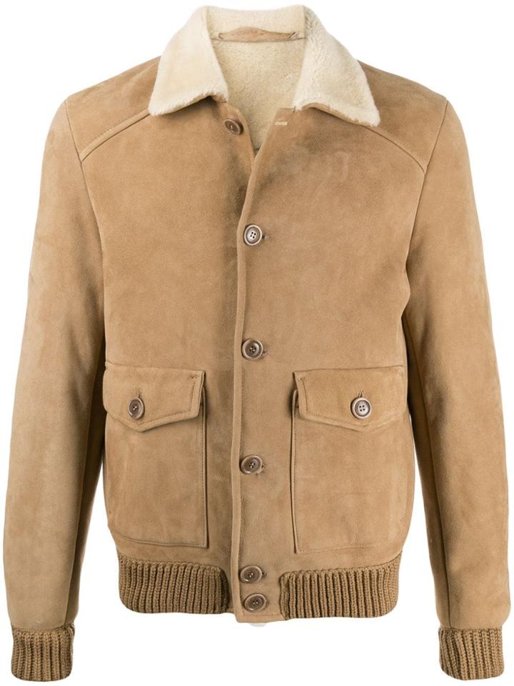 Salvatore Santoro Button-down Bomber Jacket - Neutrals