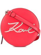 Karl Lagerfeld K/signature Round Crossbody Bag - Red