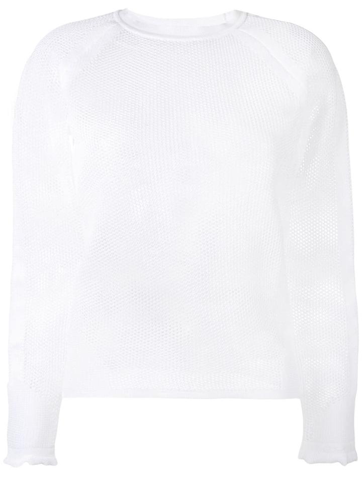 Pinko Mesh Knit Jumper - White