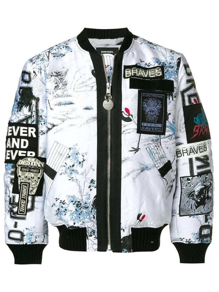 Diesel J-enka Bomber Jacket - White
