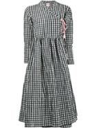 Shrimps - Hermonie Wrap Dress - Women - Cotton/polyamide/polyester - 6, Black, Cotton/polyamide/polyester