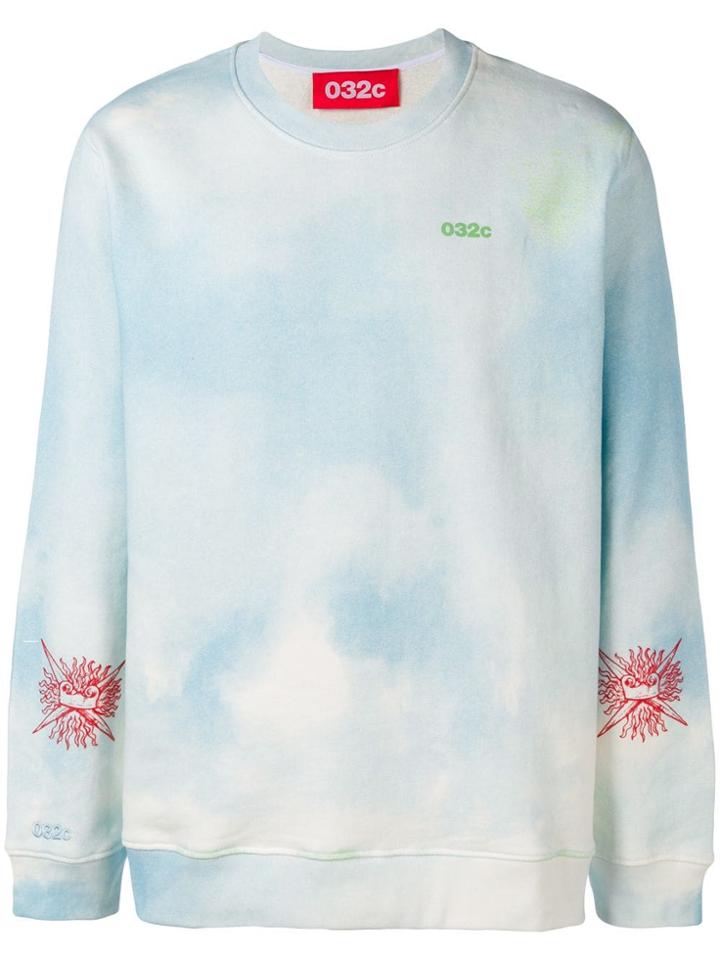 032c Tie-dye Print Sweatshirt - Blue