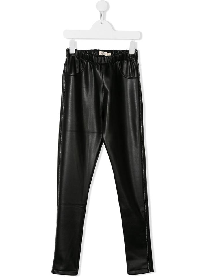 Andorine Teen Faux Leather Leggings - Black