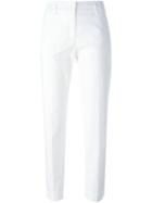 Piazza Sempione Tailored Trousers, Women's, Size: 42, White, Cotton/spandex/elastane