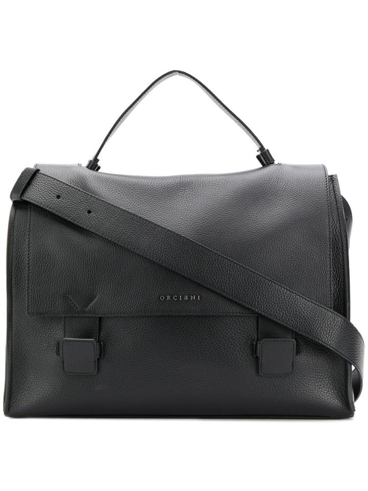 Orciani Flap Shoulder Bag - Black