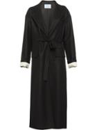 Prada Belted Cloth Coat - Black
