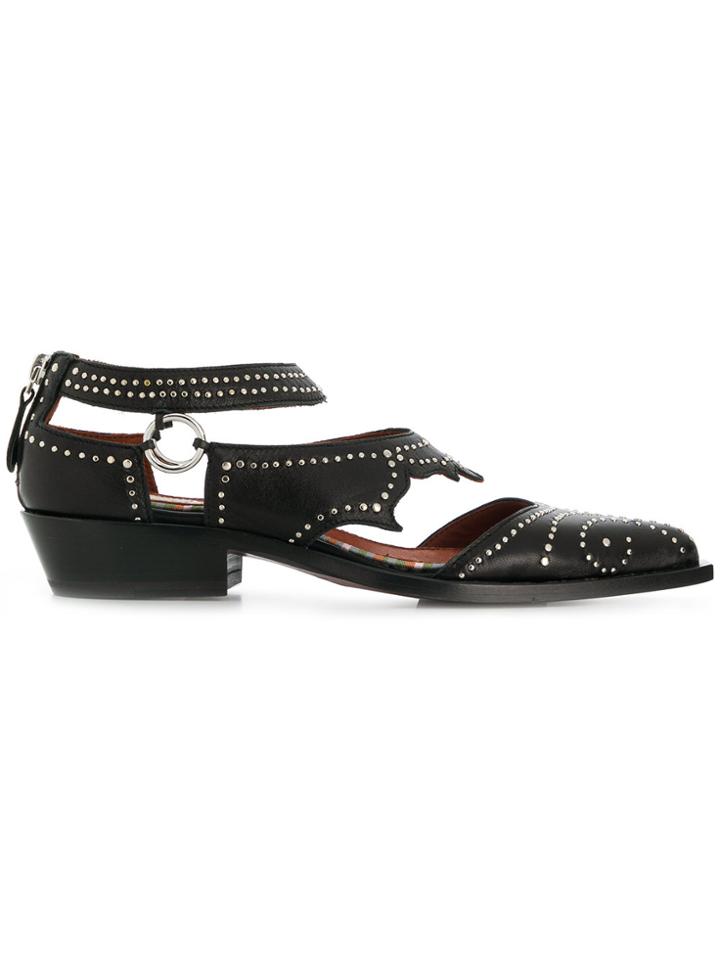 Sonora Studded Cut-out Loafers - Black