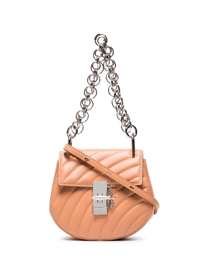 Chloé Pink Drew Bijou Small Leather Shoulder Bag - Pink & Purple