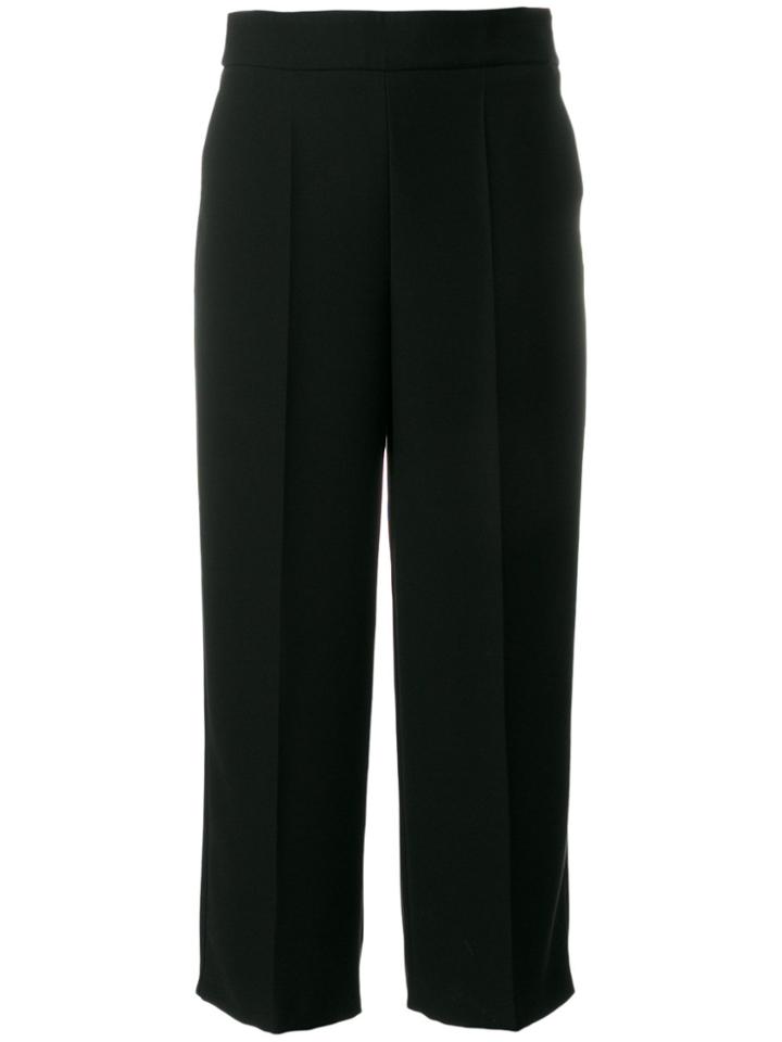 Blugirl Cropped Wide-leg Trousers - Black