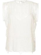 Magali Pascal Sleeveless Lace Blouse - White