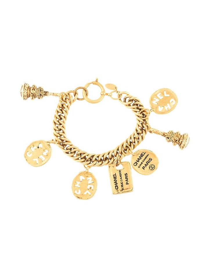 Chanel Pre-owned Cc Charms Chain Bracelet - Gold