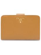 Prada Medium Saffiano Leather Wallet - F098l Caramel