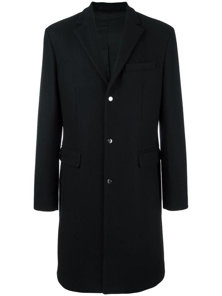 Matiéres Single Breasted Coat, Men's, Size: Large, Blue, Wool/nylon