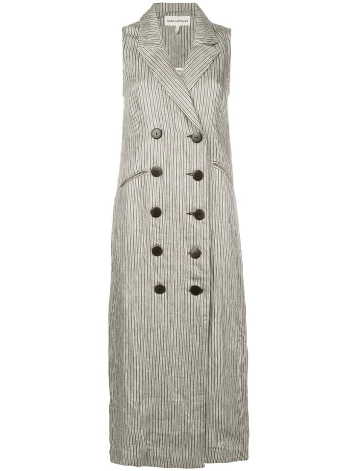 Mara Hoffman Tamar Double Breasted Midi Dress - Brown