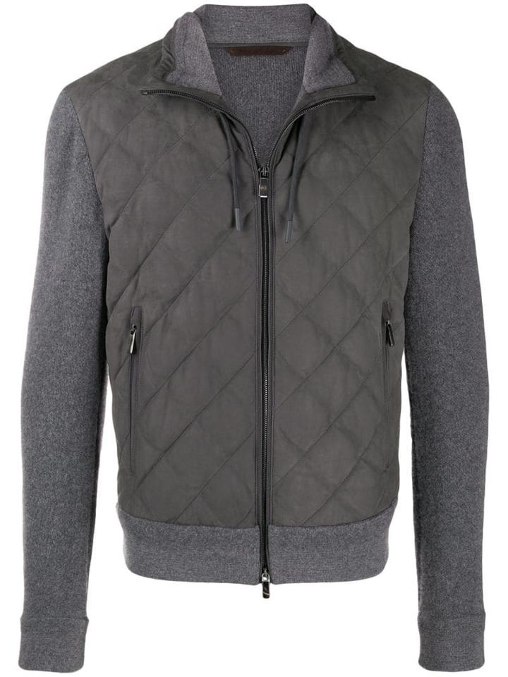 Ermenegildo Zegna Quilted Bomber Jacket - Grey