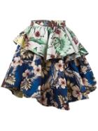 Philosophy Di Lorenzo Serafini Floral Print Skirt, Women's, Size: 42, Polyester